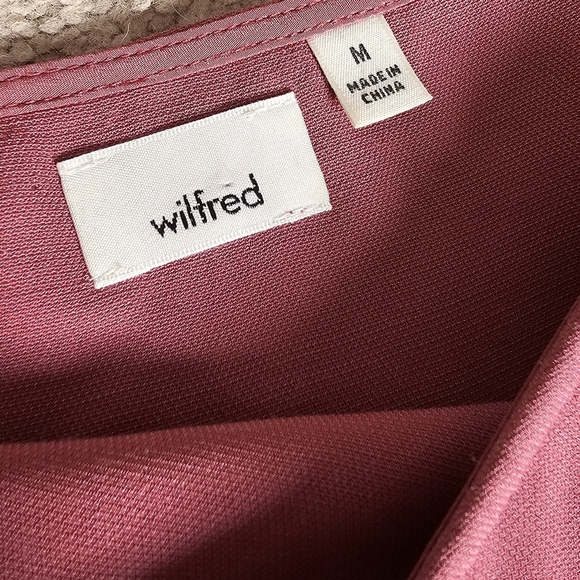 Aritzia Wilfred size medium rose colored midi dress ellipse cold shoulder - Picture 7 of 8